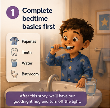 Complete bedtime basics first